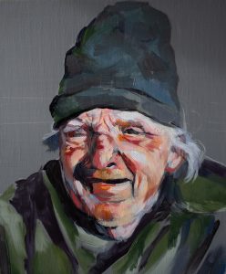 Gemälde mit alten Mann