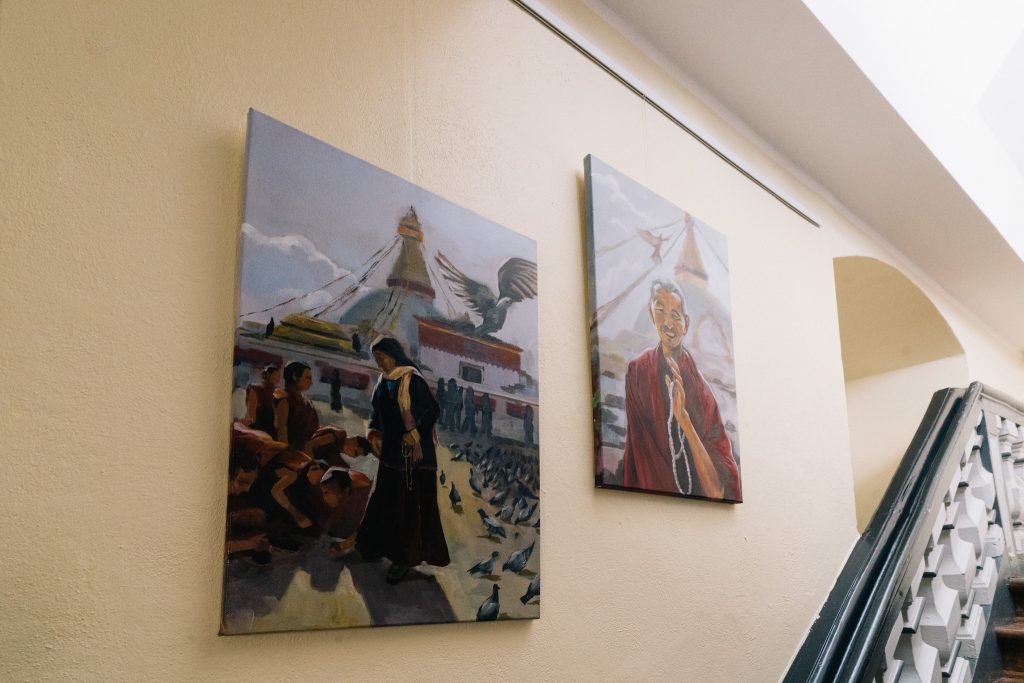 Mönch Gemälde im Hospiz